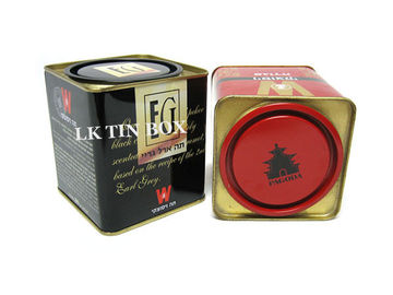 China 75 Airtighted  Square Tin Box For Green Tea Storage supplier