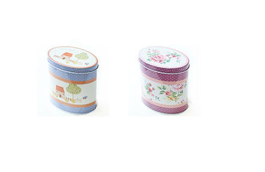 China 115 x 55 x 165mm Wedding Holiday Cake Tin Box Oval Shaped For Chocolate Packaging supplier