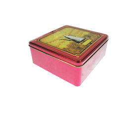 China Customized Cookie Square Tin Box Metal Tea Packaging Tin Containers With Lids supplier