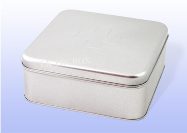 China Christmas Holiday Plain Square Tin Box For Candy Chocolate / Cookie supplier