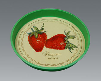 China Customized Gavanlized Tinplate Round Tin Tray With Printing supplier
