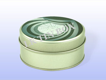 China Printed Gift Tin Can For Watch Soap Washing Powder Storage , Window Round Tin Cans supplier