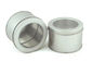 Silver Round Loose Custom Tea Tins Box , Food Grade Metal Tea Canisters Plastic Lid supplier