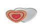 Print Colored Mini Heart Shaped Chocolate Tin Box For Candy/Sweet supplier