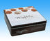 Square Metal Cake Tin Box With Printing Logo , Chocolate Square Favor Tins supplier