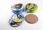 Small Round Tin Box Drink Coasters Custom Logo 95x25 mm 4colors Print supplier