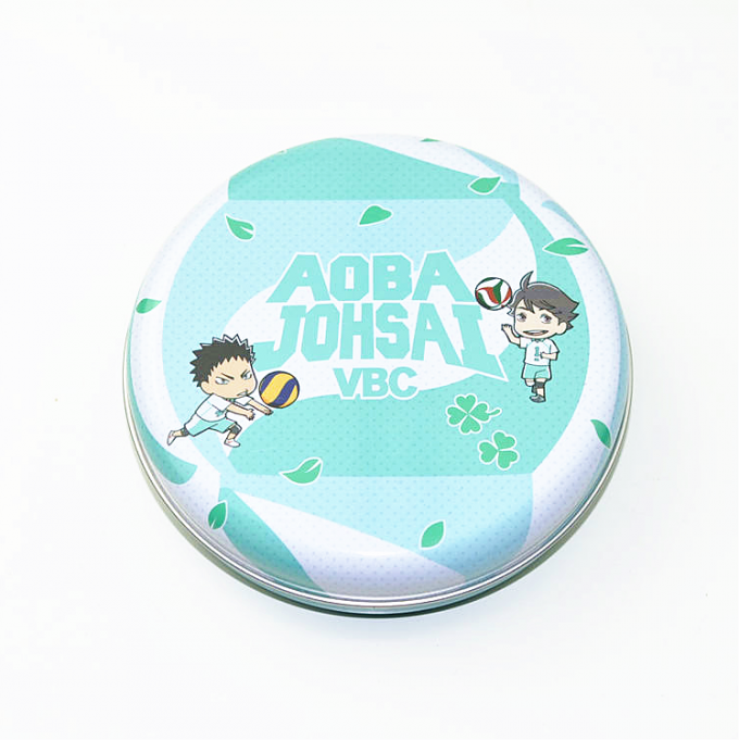Dia 35 - 45mm Round Metal Tin Containers For School Kids / Holiday Gift Packing