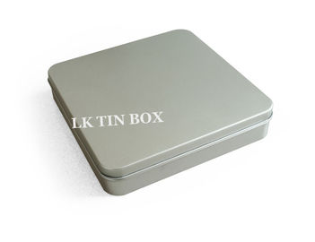 China Metal Small Plain Square Tin Box  With Embossing supplier