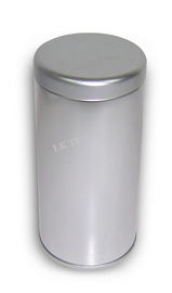 China Health Round Cylinder Green Tea Tin Box 67 Diameter , Glossy Finish Tea Tin Can supplier