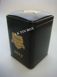 China 250g Di Bella Square Tea Tin Box With Metal Plug Embossing HACCP Certification supplier