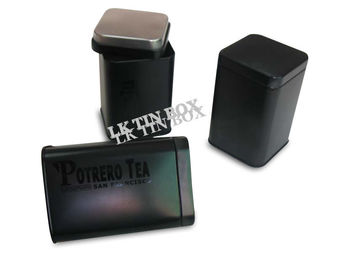 China 58 mm Square Shaped Potrero Tea Tin Box Packaging HACCP FDA SGS Approved supplier