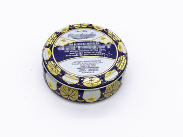 China Customizable Round Lip Balm Medical Flat Tin Box Small Tin Containers With Lids supplier