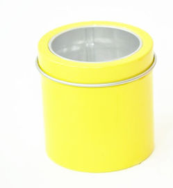 China Small Metal Round Tin Box Packaging For Coffee Tea Spice Storage With Airtighted Plastic Lid supplier