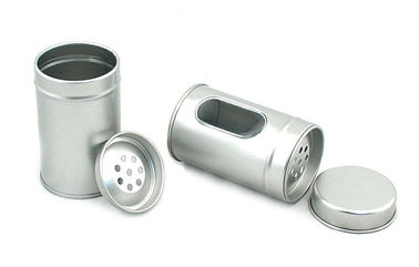 China Pepper Spice Storage Round Small Tin Boxes With PET Window Grade - A Tinplate supplier