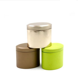 China Jewelry Packaging Airtight Oval Empty Decorative Tin Containers Tea Gifts Tin Cans supplier