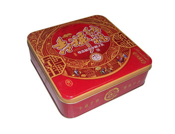 China Customized Print Fashion Metal Tin Box Square Cookie Packaging supplier