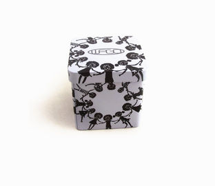 China 57x57x60mm Small Customized Square Tin Box With Rolled in edge lid and Bottom supplier