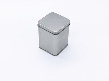China 65x65x90Hmm Sandblasting Plain Matte Finished Square Tea Tin Storage Box supplier