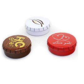 China Small Fancy Round Click Clack Mint Tin Box Peppermint Sweets Tin Box Candy Metal Tin Box supplier