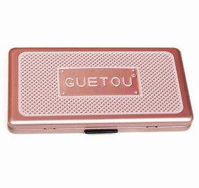 China Eye Showder Rectangular Tin Box with foam and mirror , cosmetic tin box with hinged lid supplier