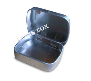 China Tinplate Metal Small Mini Mint Tin Box With Printing And Window Hinged Lid supplier