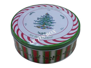 China Custom Printed Christmas Holiday Cake Cookie Tin Box Gift Packaging supplier