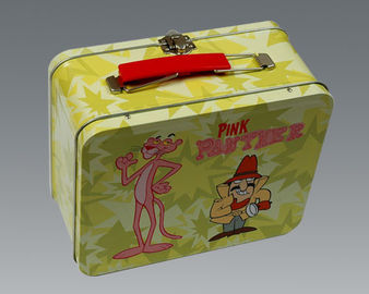 China Beautiful Rectangular Tin Box , Kids Lunch Boxes Eco - Friendly Recycled Tinplate supplier