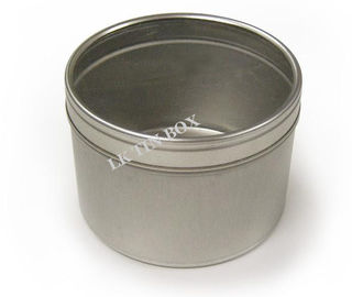China 75 Gram Candle Tin Cans Round Tin Can Packaging For Candles Ps Window On The Lid supplier