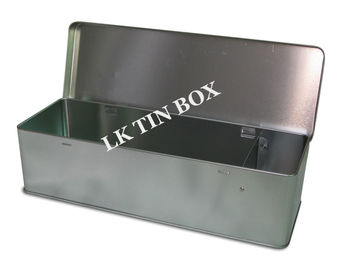 China Plain Hand Rolled Tobacco Rectangular Tin Box , Cigarette Storage Box supplier