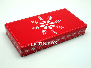 China Custom Rectangle Box Straight Corner With Printing And Embossing , Gift Tin Box supplier