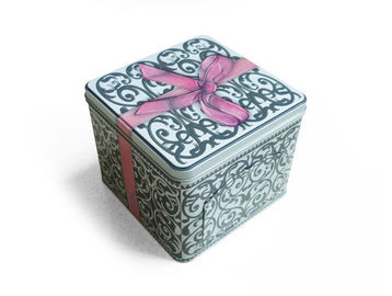China Promotional Gift Metal Square Tin Box For Cookie And Biscuit Cake Storage supplier