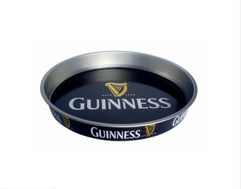 China Round Big Metal wine serving tray Full Color Printed  Tin Bar Gift Pallet supplier