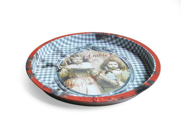 China D326x19 mm Round Metal  Vintage Beer Trays Serving Tray For Pubs supplier