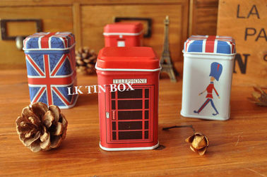 China Square Coin Tin box printing with stackable lid , Metal Storage Tins supplier