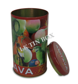 China Airtighted Cylinder Round Tin Box Tea Storage Container With Plug Lid supplier