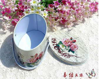 China 115 * 55 * 120mm Nestle Oval Shaped Coffee Tin Box With Printing / Embossing supplier