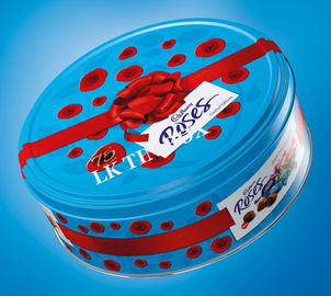 China Holiday Cookie Tin Box / Empty Cookie Tins / Cookie Storage Tins With Window supplier