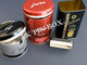 200g Airtight Round Tea Tin Box Storage With Rubber Lid , Tea Storage Tins supplier