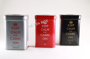 Custom Rectangular Lipton Tea Tin Box With Printing And Embossing supplier