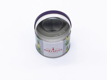 Metal Candy Tin Can Custom Logo Printing And Embossings D65x50mm supplier