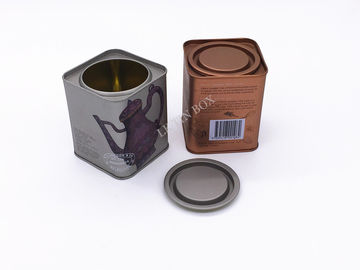 Small Square Tea Tin Box Packaging  , 75 76 Wine Customized Tin Box supplier