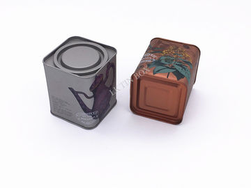 Small Square Tea Tin Box Packaging  , 75 76 Wine Customized Tin Box supplier