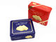 Christmas Blue Rectangular Tin Box For Chocolate Cookie Gift Promotions supplier