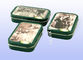 Small Printed Rectangular Tin Box For Cards And Mint Candy Storage With Window Hinge supplier