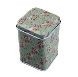 Custom Printed Square Tea Tin Box For Loose Tea And Coffee Candy Pack supplier