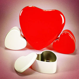 Sweet Heart Gift Tin Box With Diamond For Chocolate/Candy/Tea supplier