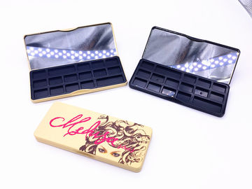 Long Rectangle Printed Eyeshadow Makeup Metal Tin Box With Plastic Insert supplier