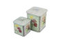 New Flower Pattern Square Matel Tin Box With Fancy Customized Design Decorative Tin Boxes supplier