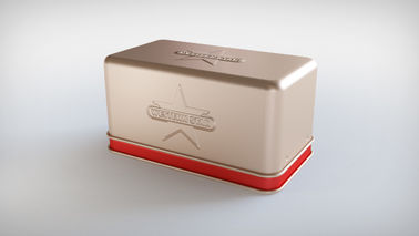 FDA BV Embossed Rectangular Cigarette Tin Box With Logo Customized supplier