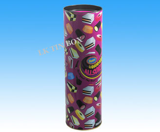 Round Wine Tin Box For Gift Promotion , Metal Cans With Lids FDA SGS LFGB supplier